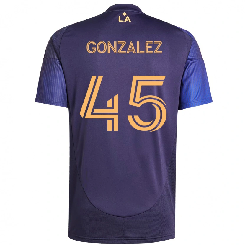 Danxen Mulher Camisola Adrián González #45 Roxo Azul Alternativa 2025/26 Camisa Brasil