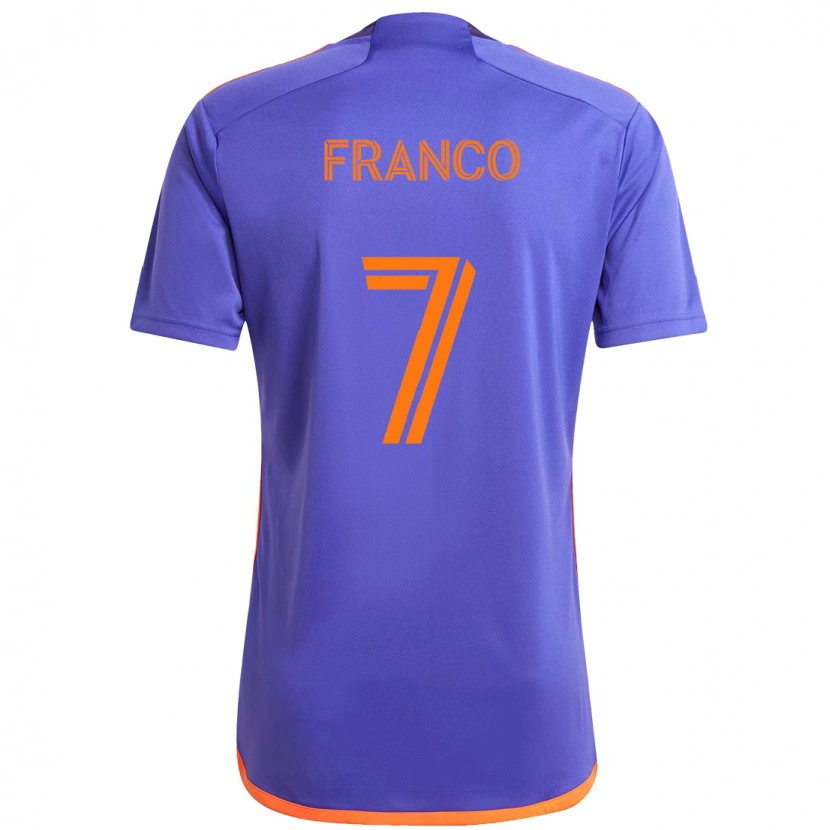 Danxen Mulher Camisola Iván Franco #7 Roxo Laranja Alternativa 2025/26 Camisa Brasil