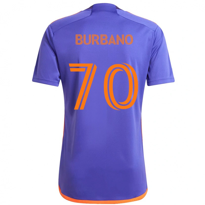 Danxen Mulher Camisola Jordy Burbano #70 Roxo Laranja Alternativa 2025/26 Camisa Brasil