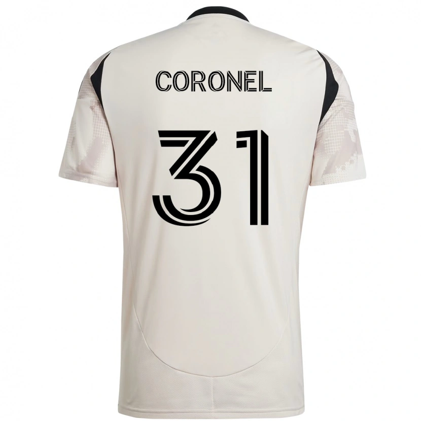 Danxen Mulher Camisola Carlos Coronel #31 Bege Preto Alternativa 2025/26 Camisa Brasil
