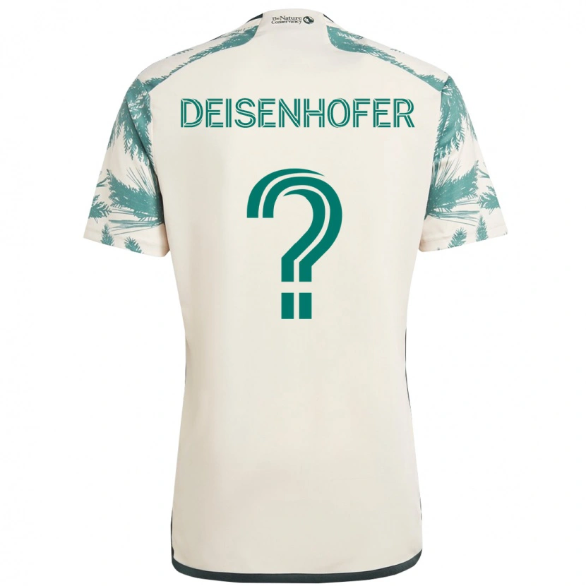 Danxen Mulher Camisola Maximilian Deisenhofer #0 Bege Verde Alternativa 2025/26 Camisa Brasil