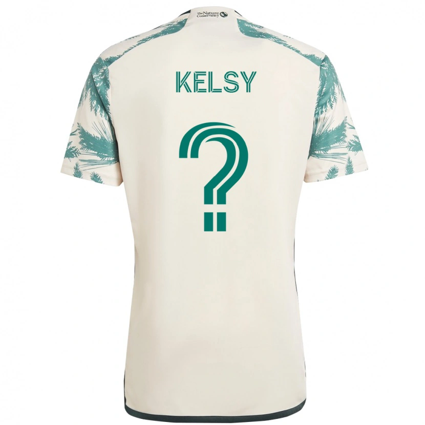 Danxen Mulher Camisola Kevin Kelsy #0 Bege Verde Alternativa 2025/26 Camisa Brasil