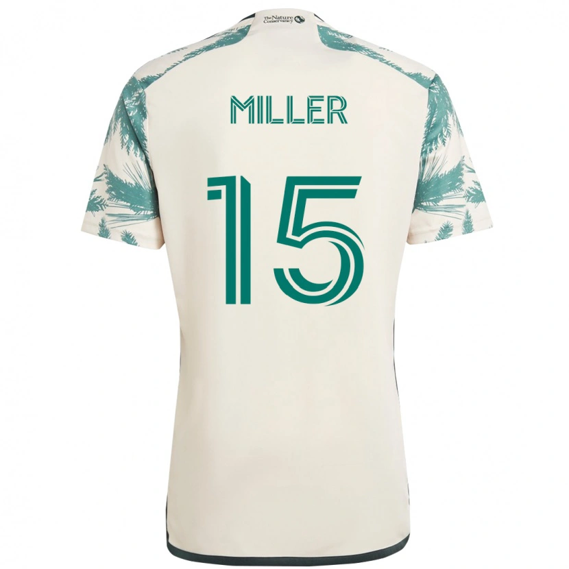 Danxen Mulher Camisola Eric Miller #15 Bege Verde Alternativa 2025/26 Camisa Brasil