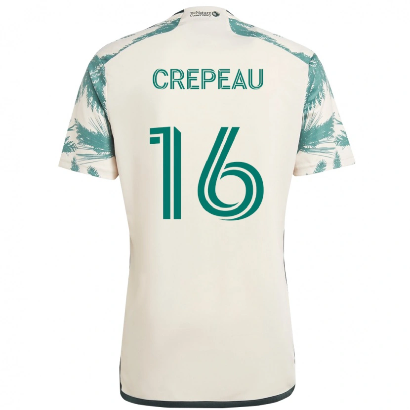 Danxen Mulher Camisola Maxime Crépeau #16 Bege Verde Alternativa 2025/26 Camisa Brasil