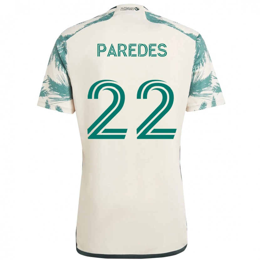 Danxen Mulher Camisola Cristhian Paredes #22 Bege Verde Alternativa 2025/26 Camisa Brasil