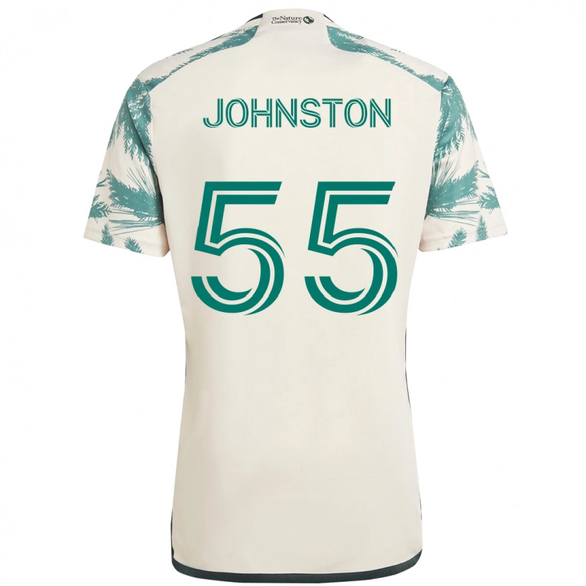 Danxen Mulher Camisola Malcolm Johnston #55 Bege Verde Alternativa 2025/26 Camisa Brasil