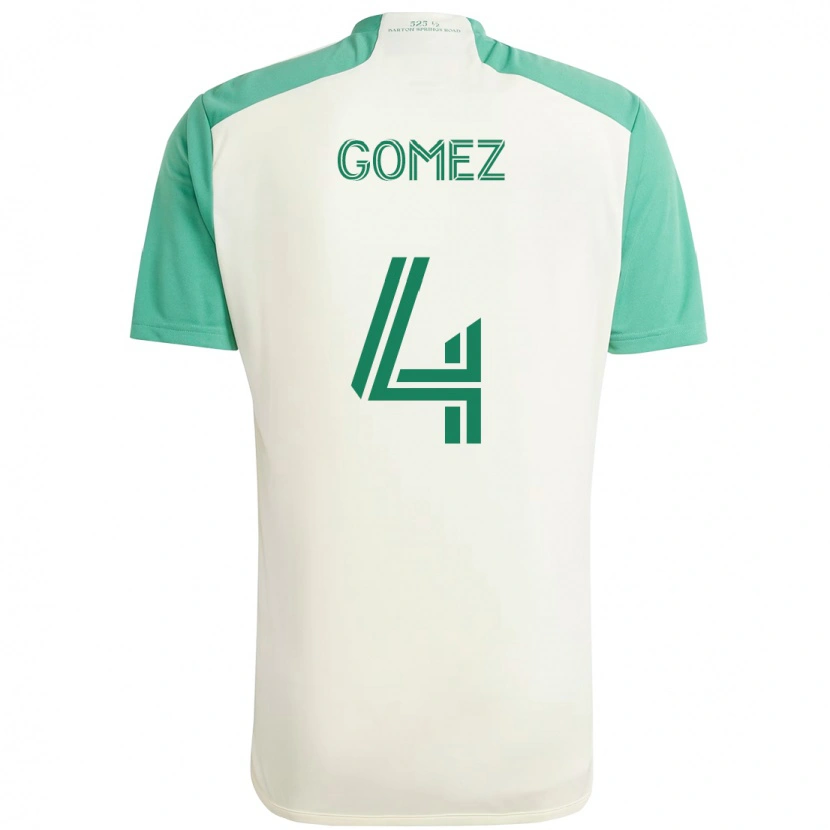 Danxen Mulher Camisola Antonio Gomez #4 Branco Verde Alternativa 2025/26 Camisa Brasil