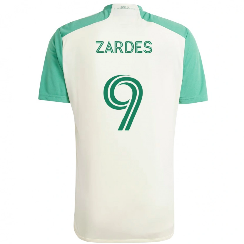 Danxen Mulher Camisola Gyasi Zardes #9 Branco Verde Alternativa 2025/26 Camisa Brasil