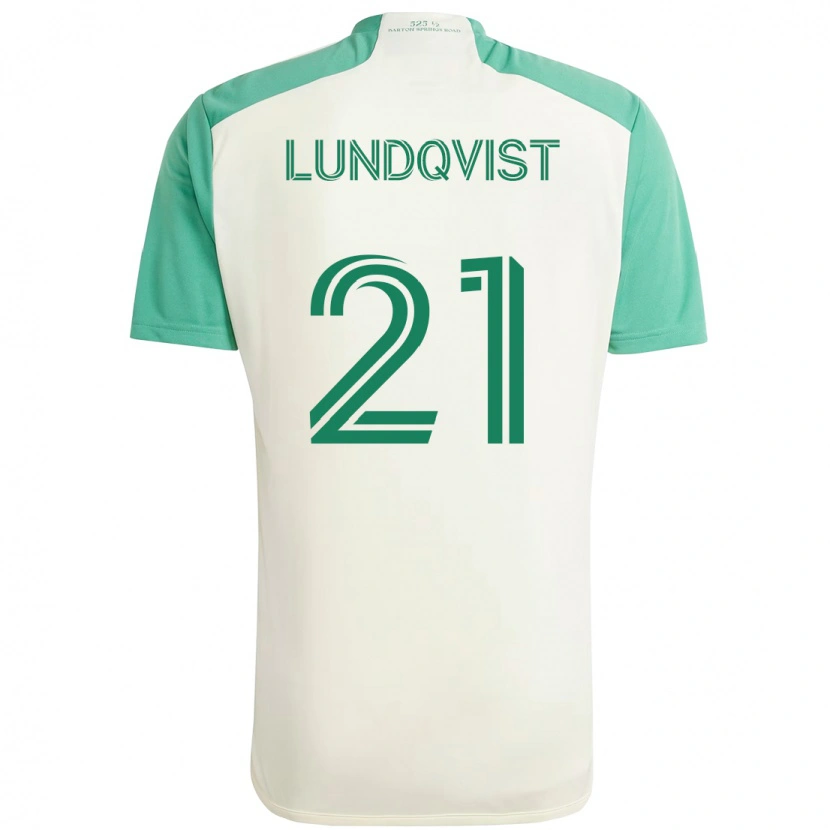 Danxen Mulher Camisola Adam Lundqvist #21 Branco Verde Alternativa 2025/26 Camisa Brasil