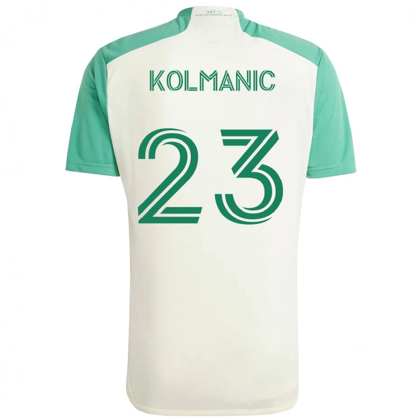 Danxen Mulher Camisola Žan Kolmanič #23 Branco Verde Alternativa 2025/26 Camisa Brasil