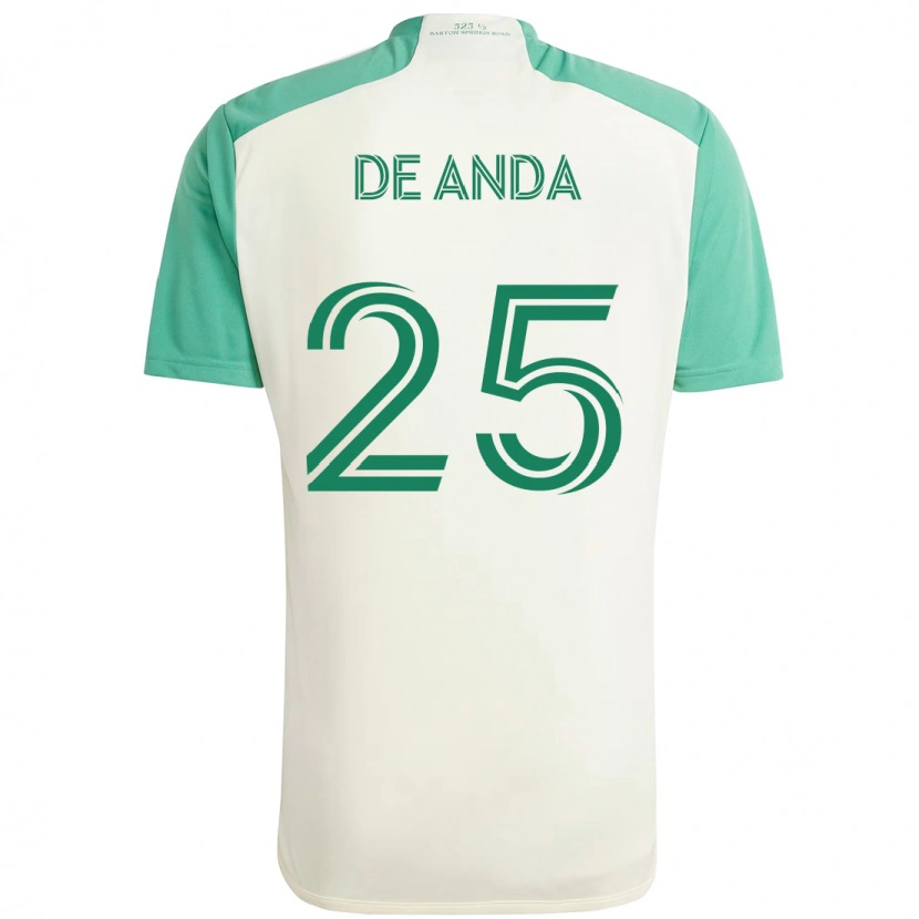 Danxen Mulher Camisola Anthony De Anda #25 Branco Verde Alternativa 2025/26 Camisa Brasil