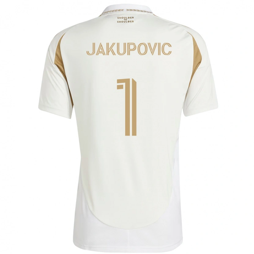 Danxen Mulher Camisola Eldin Jakupovic #1 Branco Castanho Alternativa 2025/26 Camisa Brasil