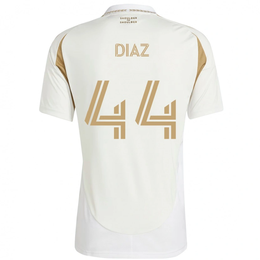 Danxen Mulher Camisola Christian Díaz #44 Branco Castanho Alternativa 2025/26 Camisa Brasil