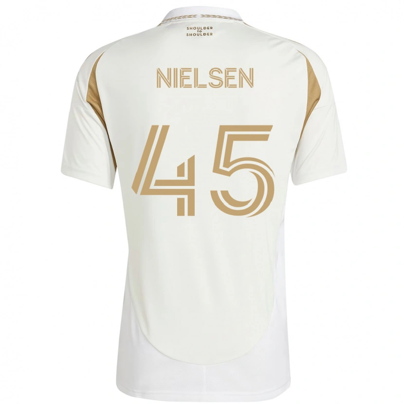 Danxen Mulher Camisola Kenny Nielsen #45 Branco Castanho Alternativa 2025/26 Camisa Brasil