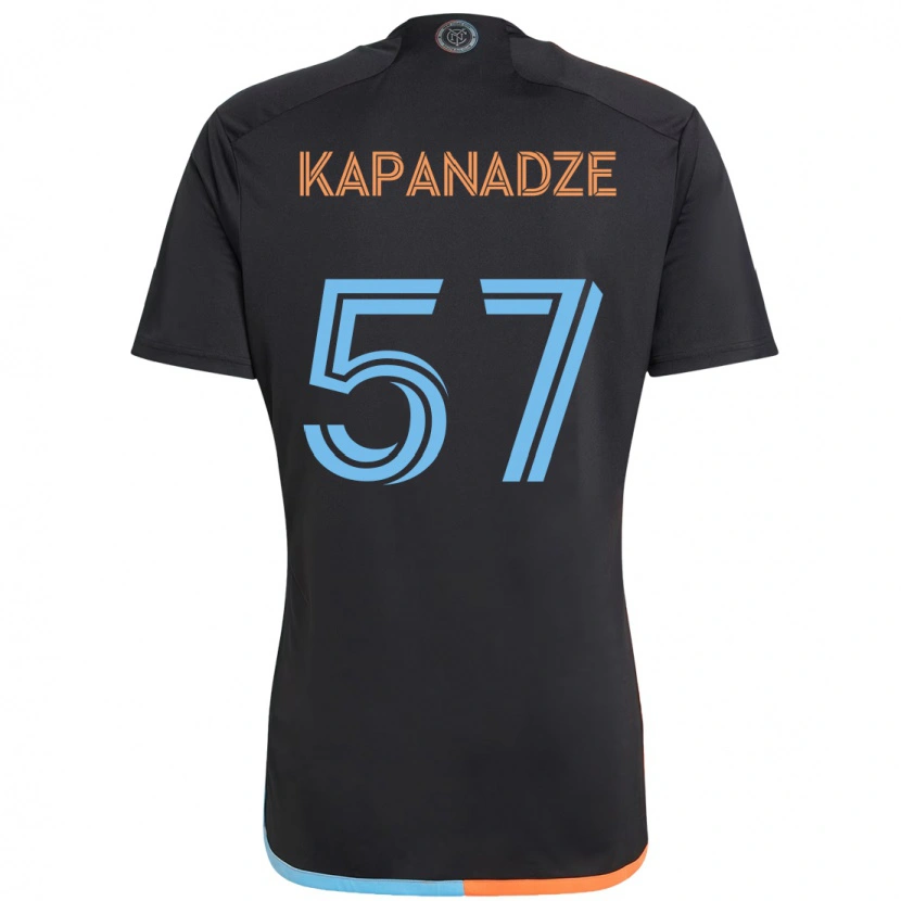 Danxen Mulher Camisola Nicholas Kapanadze #57 Preto Azul Laranja Alternativa 2025/26 Camisa Brasil