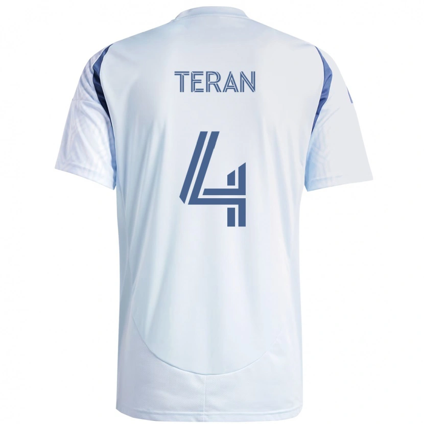 Danxen Mulher Camisola Carlos Terán #4 Azul Celeste Claro Azul Alternativa 2025/26 Camisa Brasil