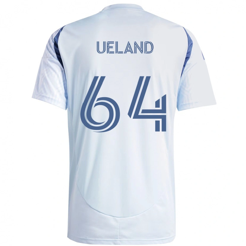 Danxen Mulher Camisola Andreas Ueland #64 Azul Celeste Claro Azul Alternativa 2025/26 Camisa Brasil