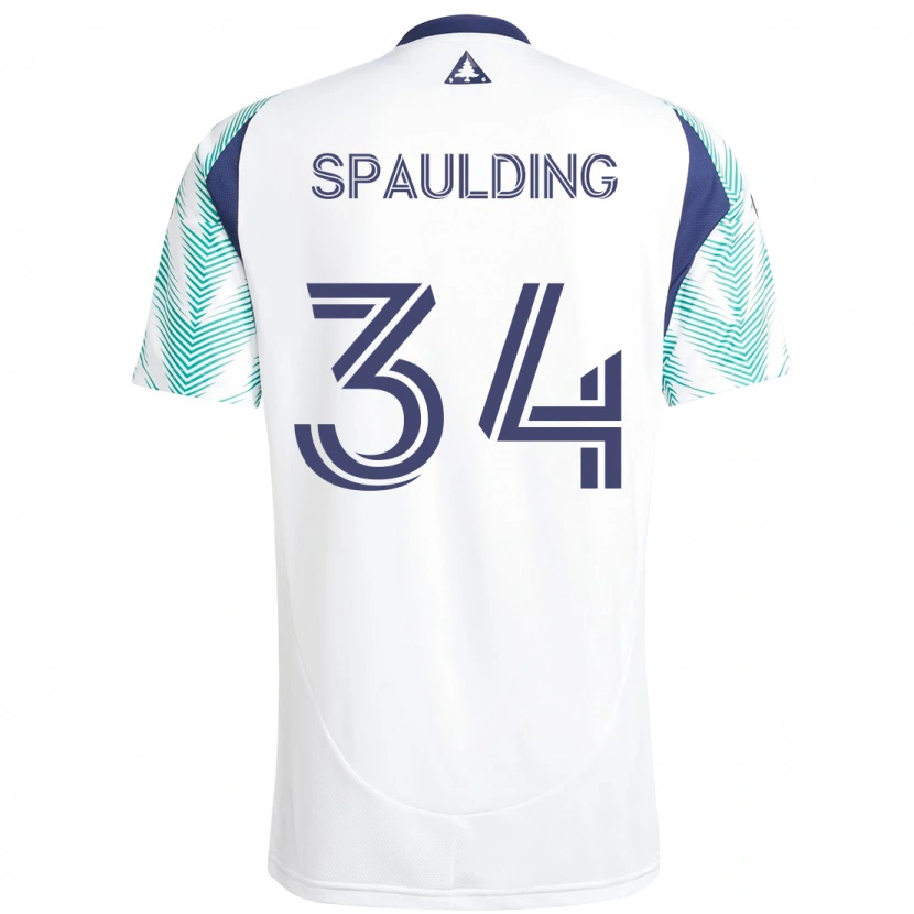 Danxen Mulher Camisola Ryan Spaulding #34 Branco Azul Alternativa 2025/26 Camisa Brasil