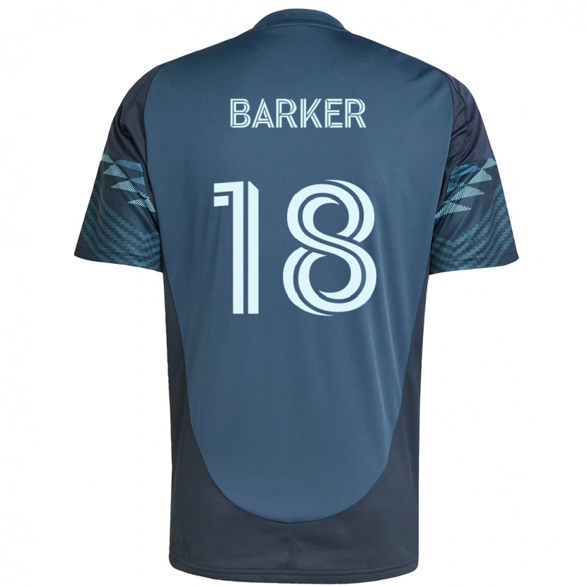 Danxen Mulher Camisola Alicia Barker #18 Azul Claro Alternativa 2025/26 Camisa Brasil