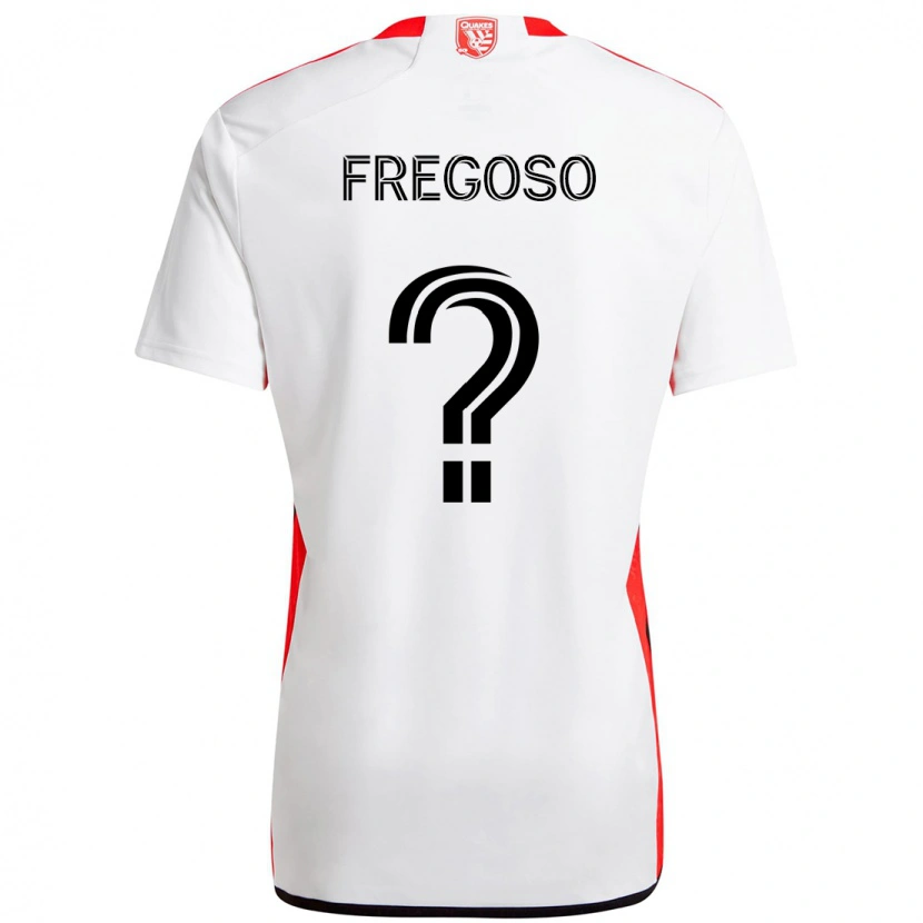 Danxen Mulher Camisola Daniel Fregoso #0 Branco Vermelho Alternativa 2025/26 Camisa Brasil