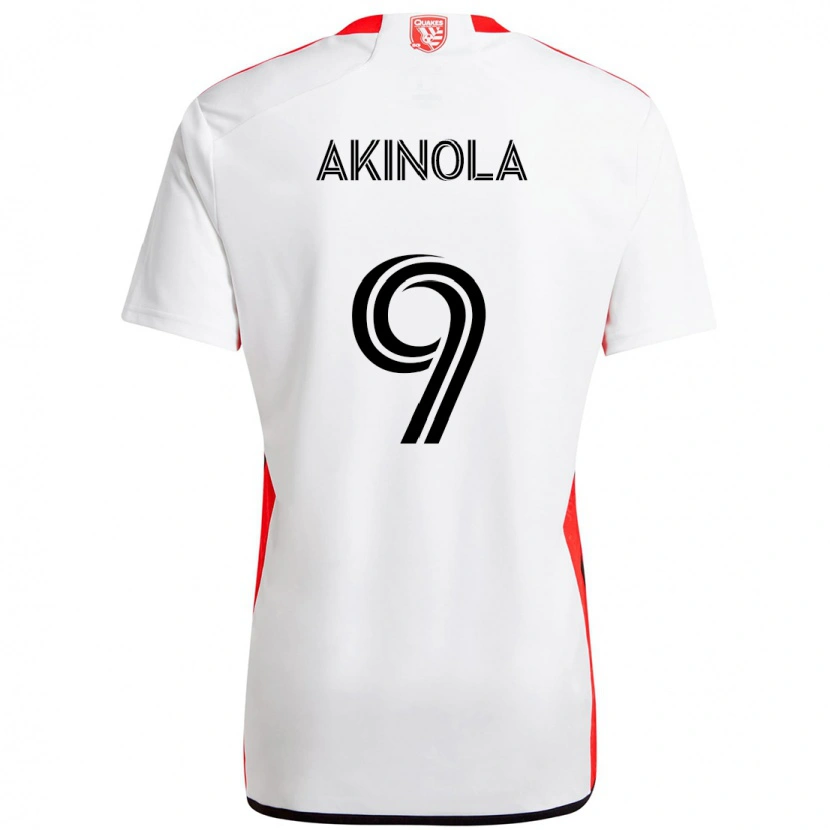 Danxen Mulher Camisola Ayo Akinola #9 Branco Vermelho Alternativa 2025/26 Camisa Brasil
