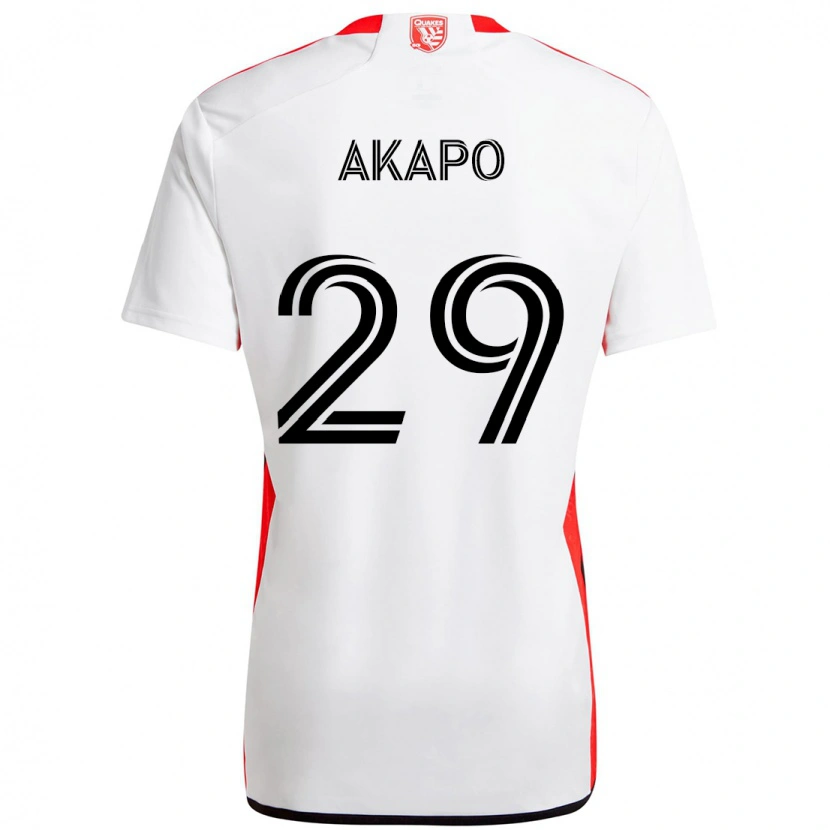 Danxen Mulher Camisola Carlos Akapo #29 Branco Vermelho Alternativa 2025/26 Camisa Brasil