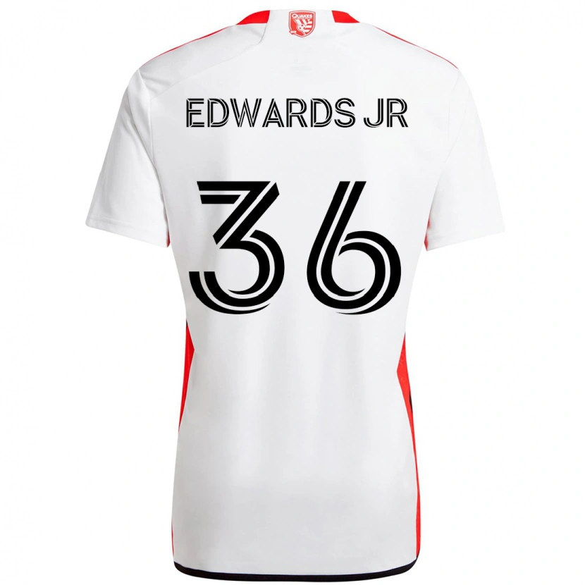 Danxen Mulher Camisola Earl Edwards Jr. #36 Branco Vermelho Alternativa 2025/26 Camisa Brasil