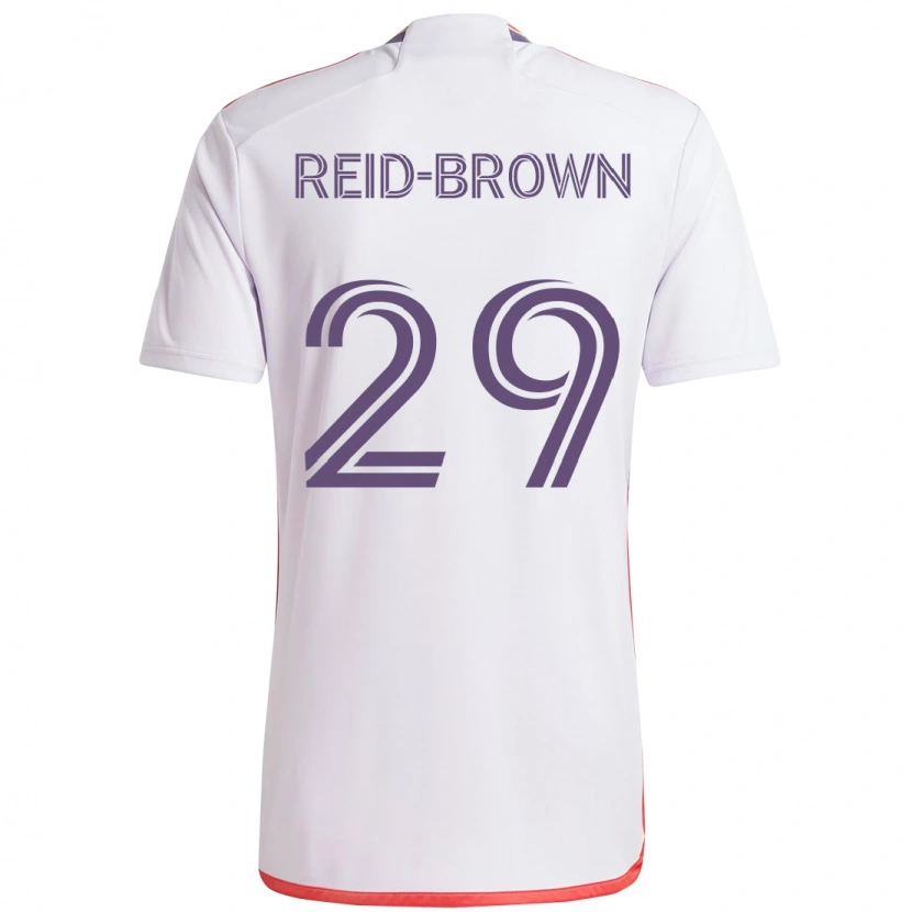 Danxen Mulher Camisola Tahir Reid-Brown #29 Branco Roxo Alternativa 2025/26 Camisa Brasil