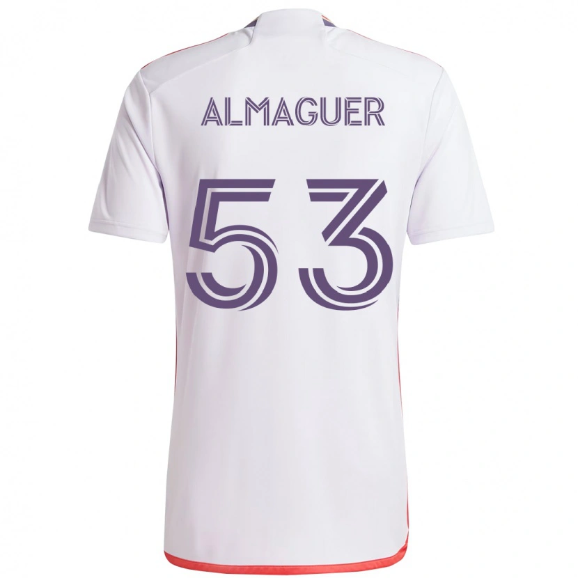 Danxen Mulher Camisola Jorge Almaguer #53 Branco Roxo Alternativa 2025/26 Camisa Brasil
