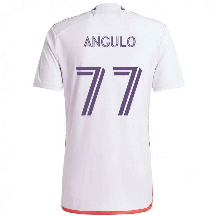Danxen Mulher Camisola Iván Angulo #77 Branco Roxo Alternativa 2025/26 Camisa Brasil