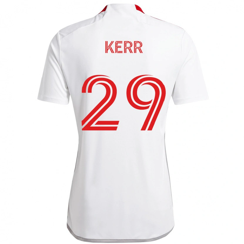 Danxen Mulher Camisola Deandre Kerr #29 Branco Vermelho Alternativa 2025/26 Camisa Brasil