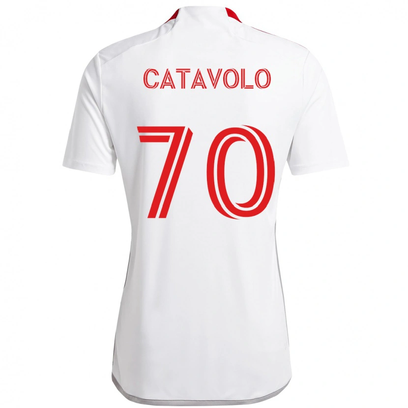 Danxen Mulher Camisola Matthew Catavolo #70 Branco Vermelho Alternativa 2025/26 Camisa Brasil
