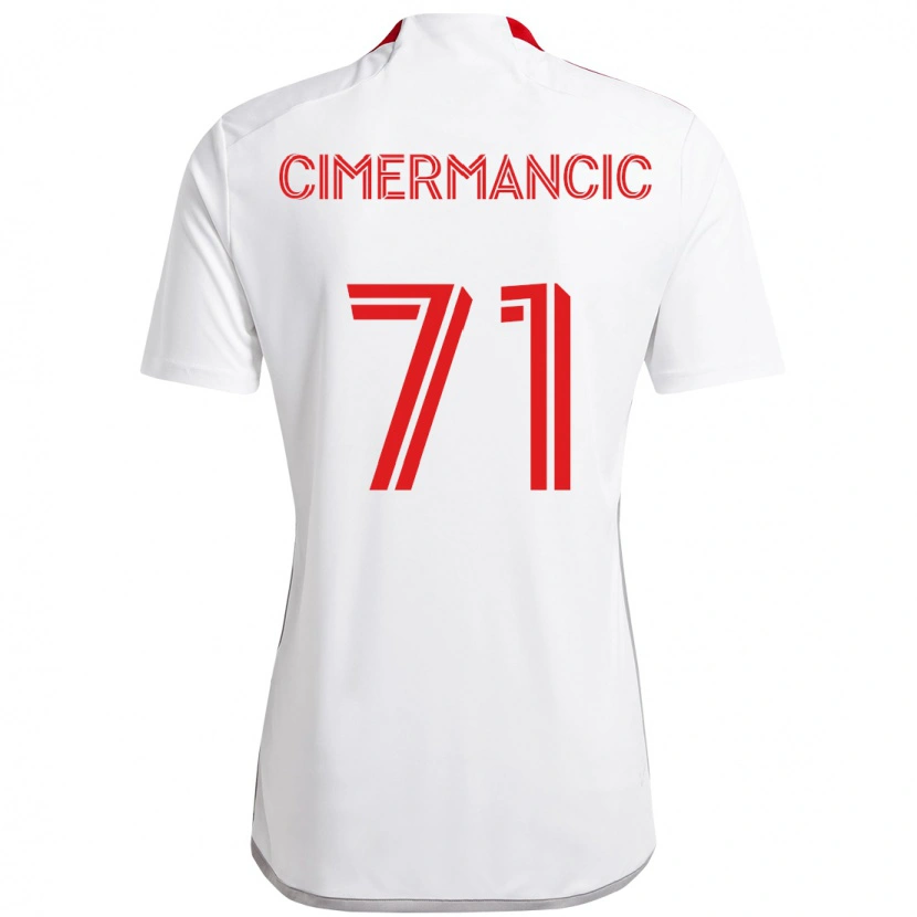 Danxen Mulher Camisola Markus Cimermancic #71 Branco Vermelho Alternativa 2025/26 Camisa Brasil