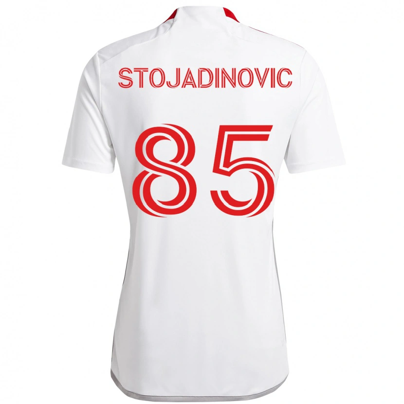 Danxen Mulher Camisola Marko Stojadinovic #85 Branco Vermelho Alternativa 2025/26 Camisa Brasil