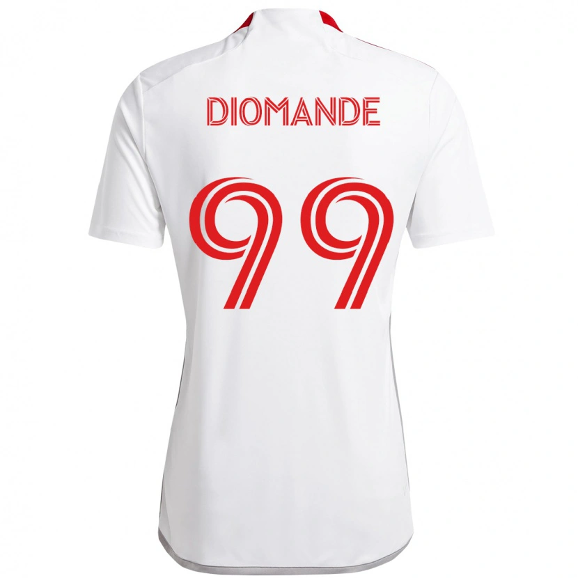 Danxen Mulher Camisola Adama Diomande #99 Branco Vermelho Alternativa 2025/26 Camisa Brasil