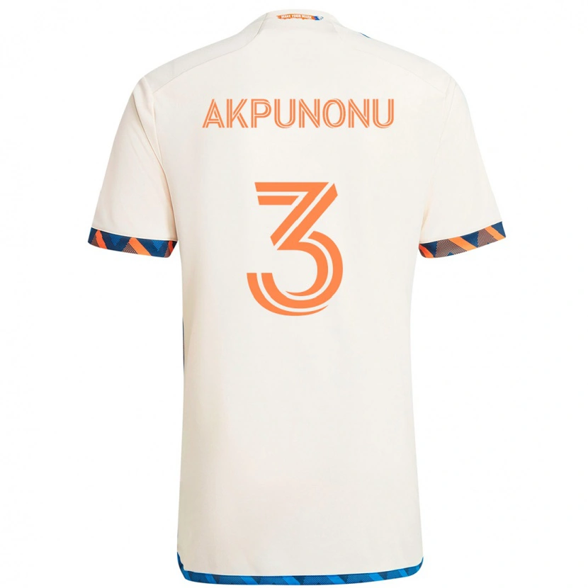 Danxen Mulher Camisola Joey Akpunonu #3 Branco Azul Laranja Alternativa 2025/26 Camisa Brasil