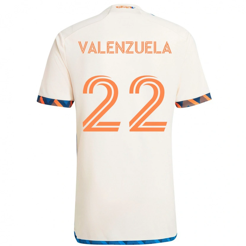 Danxen Mulher Camisola Gerardo Valenzuela #22 Branco Azul Laranja Alternativa 2025/26 Camisa Brasil