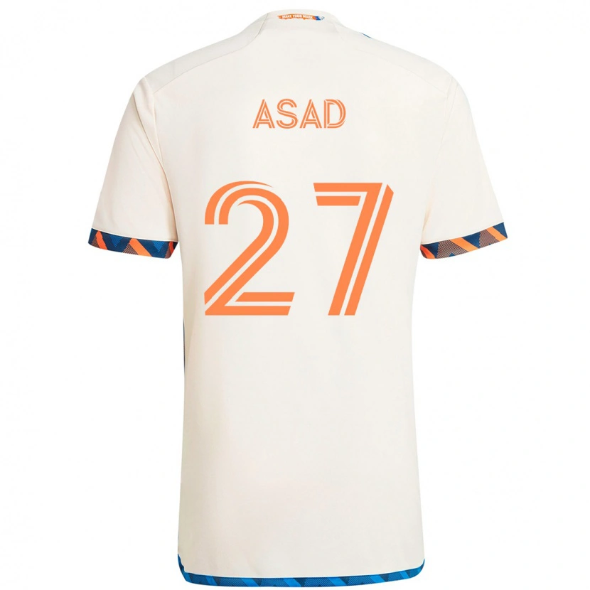 Danxen Mulher Camisola Yamil Asad #27 Branco Azul Laranja Alternativa 2025/26 Camisa Brasil