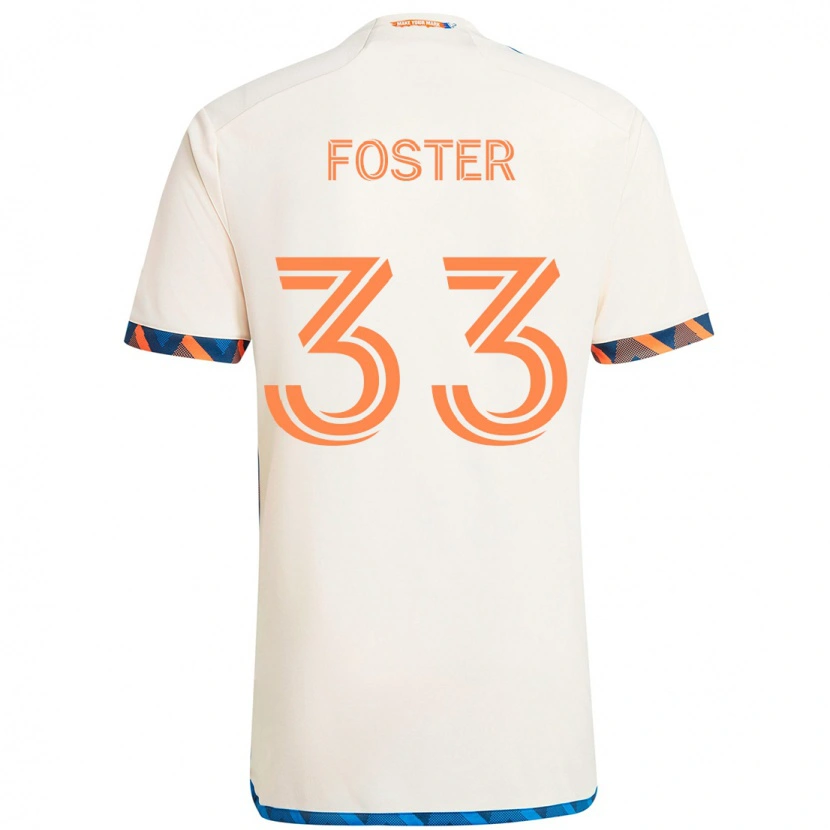 Danxen Mulher Camisola Isaiah Foster #33 Branco Azul Laranja Alternativa 2025/26 Camisa Brasil