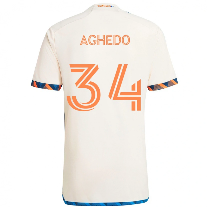 Danxen Mulher Camisola London Aghedo #34 Branco Azul Laranja Alternativa 2025/26 Camisa Brasil