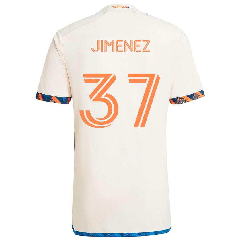 Danxen Mulher Camisola Stiven Jimenez #37 Branco Azul Laranja Alternativa 2025/26 Camisa Brasil