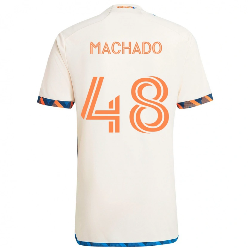Danxen Mulher Camisola Juan Machado #48 Branco Azul Laranja Alternativa 2025/26 Camisa Brasil
