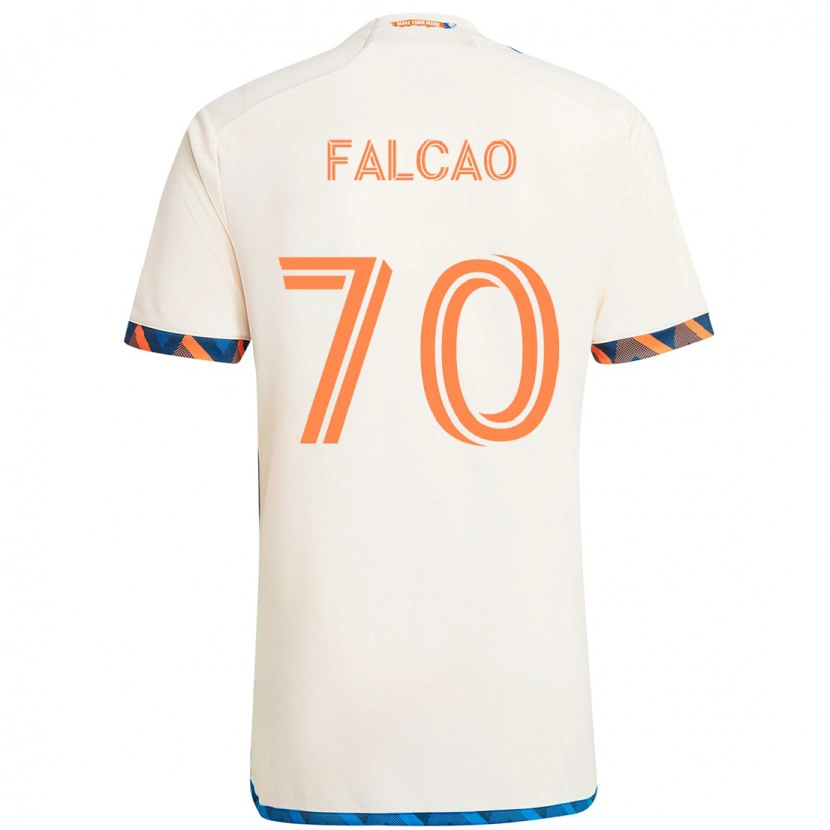 Danxen Mulher Camisola Kiano Falcao #70 Branco Azul Laranja Alternativa 2025/26 Camisa Brasil