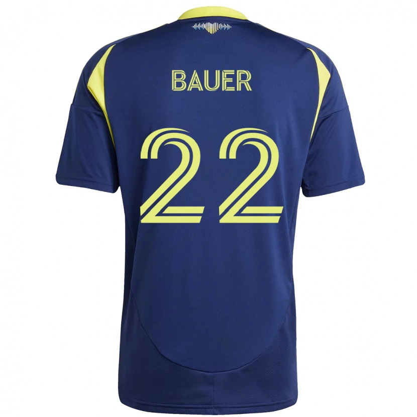 Danxen Mulher Camisola Josh Bauer #22 Azul Marinho Amarelo Alternativa 2025/26 Camisa Brasil