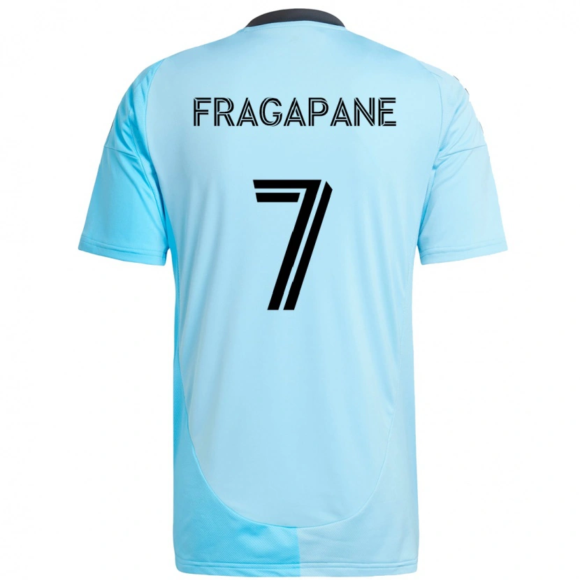 Danxen Mulher Camisola Franco Fragapane #7 Azul Celeste Alternativa 2025/26 Camisa Brasil