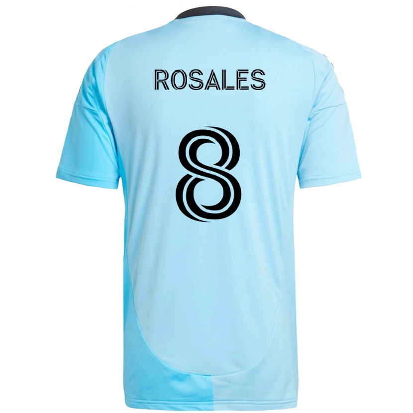 Danxen Mulher Camisola Joseph Rosales #8 Azul Celeste Alternativa 2025/26 Camisa Brasil