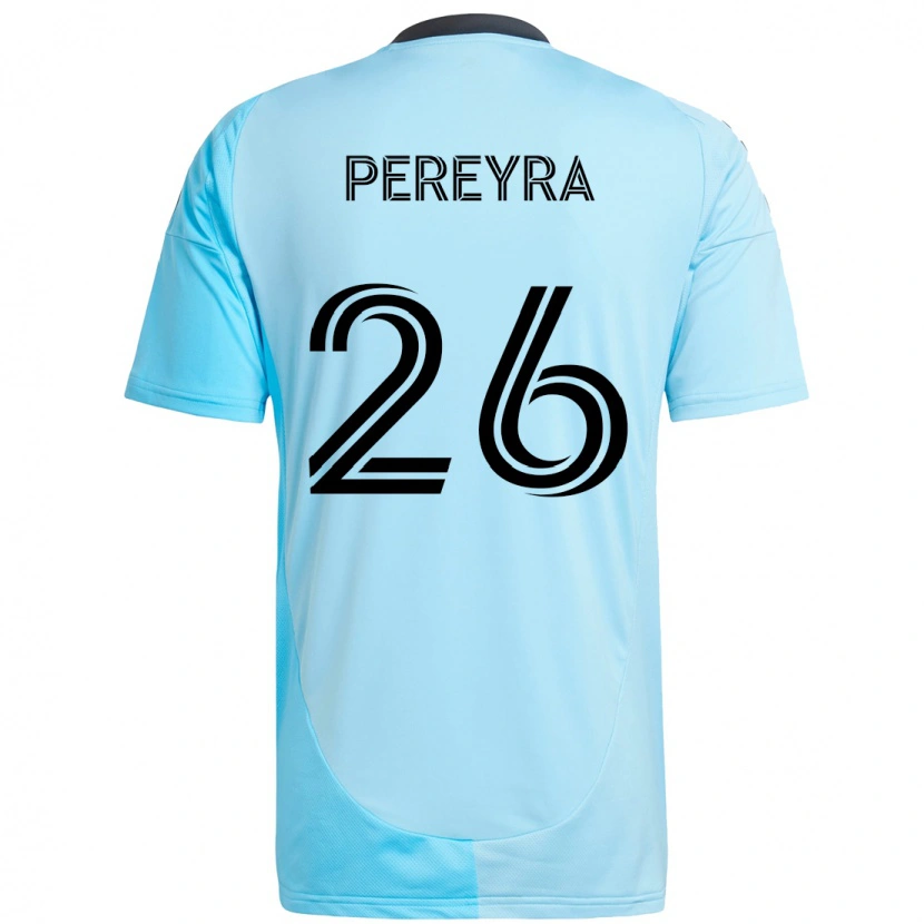 Danxen Mulher Camisola Joaquín Pereyra #26 Azul Celeste Alternativa 2025/26 Camisa Brasil