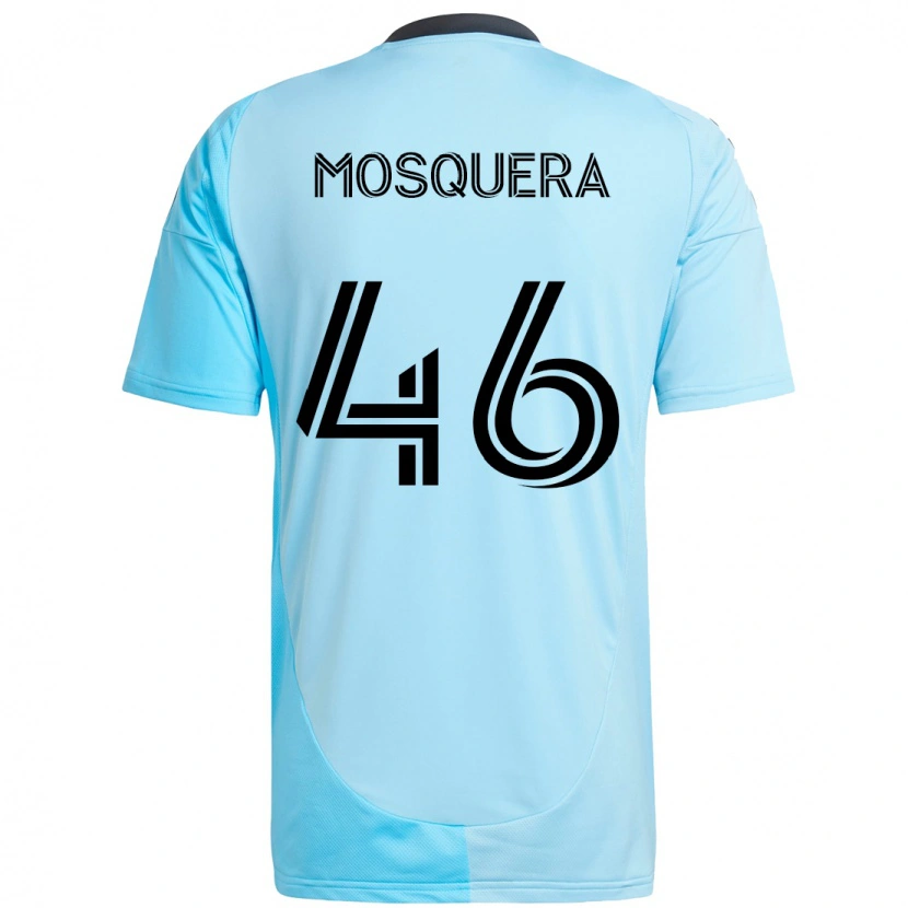 Danxen Mulher Camisola Juan Camilo Mosquera #46 Azul Celeste Alternativa 2025/26 Camisa Brasil