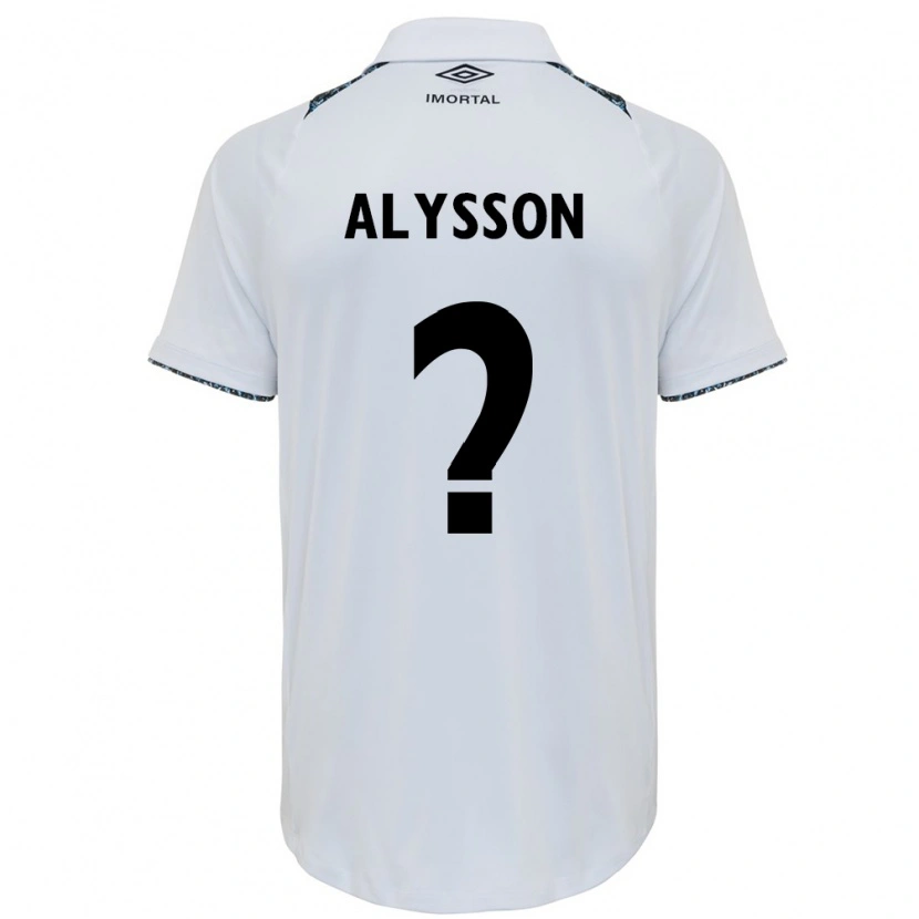 Danxen Mulher Camisola Alysson #0 Branco Azul Alternativa 2025/26 Camisa Brasil