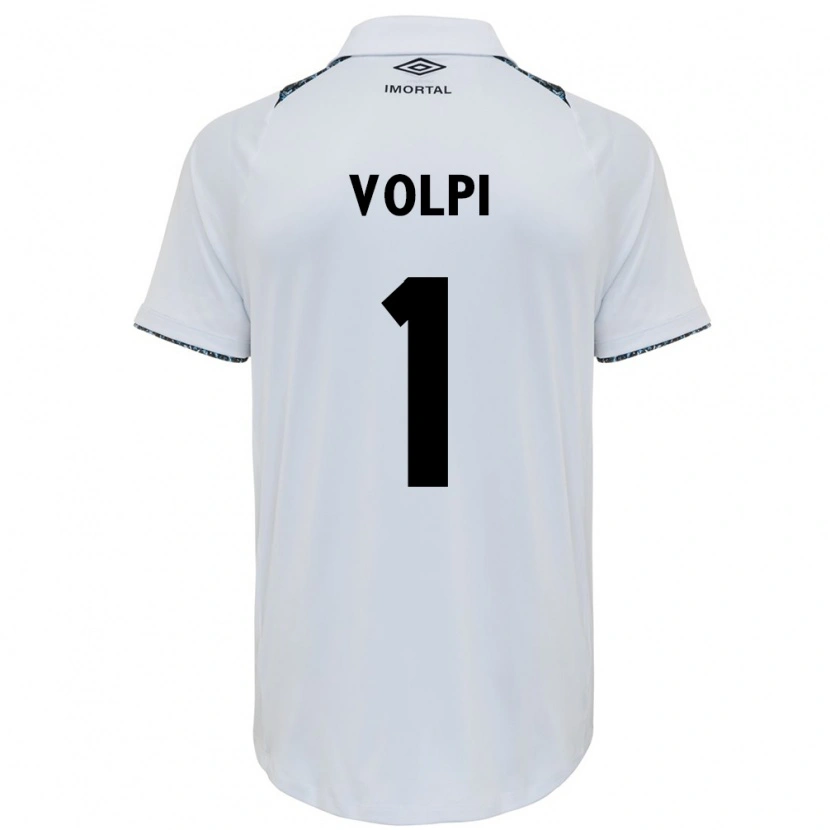 Danxen Mulher Camisola Tiago Volpi #1 Branco Azul Alternativa 2025/26 Camisa Brasil